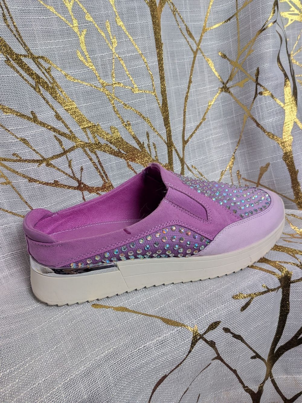 Women’s Slip-On Sneakers with Iridescent Studs - Picture 4 of 4